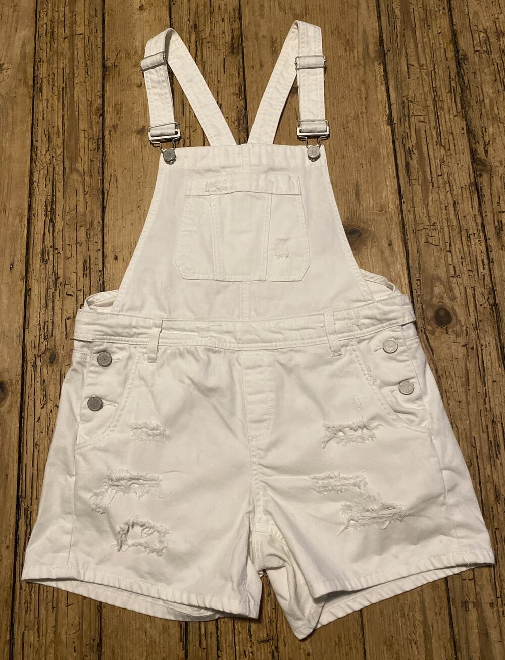 BLANK NYC Womens Size 28 White Jean Overalls